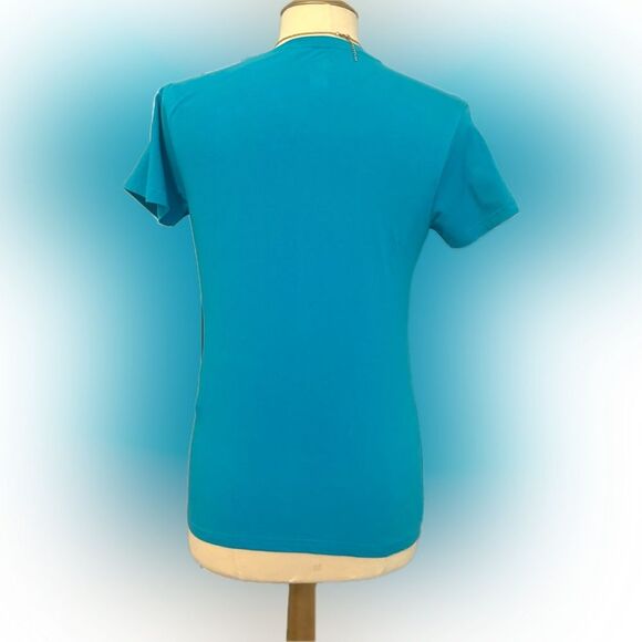 New! Never worn! Gorgeous blue Authentic Bahamas stretchy top! - Picture 5 of 7
